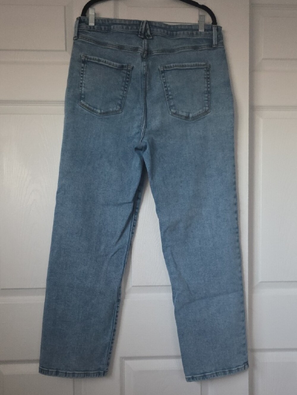 Lauren Co Rad High-Waist Straight Leg Jeans - Light Blue Size 16 View 4